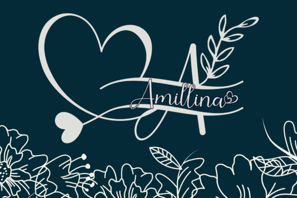 Amillina Monogram: A Romantic Font for Web Design