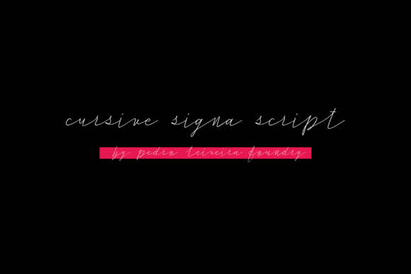 Cursive Signa Script: A Modern Typeface for Elegant Editorial Design