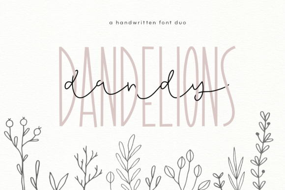 Dandy Dandelions Duo: A Charming Editorial Typeface