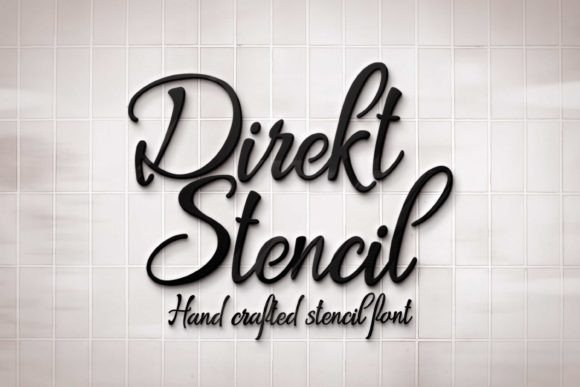 Direkt Stencil: A Script Font for Digital Elegance