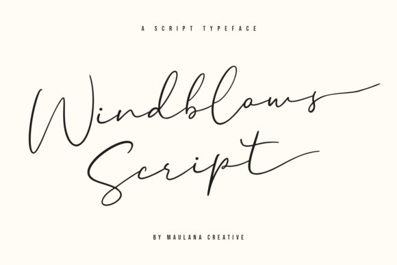 Windblows Script: A Handwritten Font for Editorial Elegance